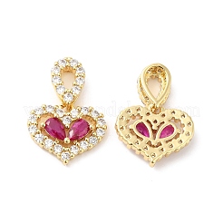 Real 16K Gold Plated Brass Micro Pave Cubic Zirconia Pendants&nbsp;ZIRC-L103-049G