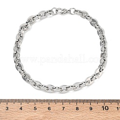 6MM 304 Stainless Steel Oval Link Chain Bracelets&nbsp;SA-CBA2696-19P