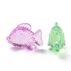 熱帯魚アクリル透明カボション  アクセサリーを飾る  ミックスカラー  28~30x23~25x12~15mm  約135個/袋&nbsp;DIY-D041-11