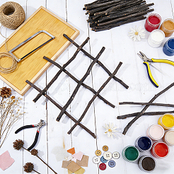 木の枝の棒  DIYプロジェクト用のクラフト用品  写真小道具  ココナッツブラウン  300~305x8~9mm&nbsp;WOOD-CP0001-24