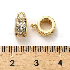 Brass Micro Pave Cubic Zirconia Tube Bails&nbsp;ZIRC-P112-03G