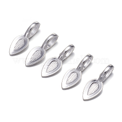 Tibetan Style Alloy Glue-on Flat Pad Bails&nbsp;TIBEP-AB3348Y-S-NF
