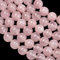 天然マダガスカル ローズクォーツビーズ連売り  スムーズなラウンド  10~11mm  穴：0.8mm  約40~41個/連  15.16''~15.55''（38.5~39.5センチメートル）&nbsp;G-Z146-A01-10mm-01