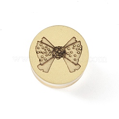 ワックスシーリング真鍮スタンプヘッド  ワックスシーリングスタンプ用  蝶結び  15x15mm  穴：7mm&nbsp;STAM-P001-01G-12