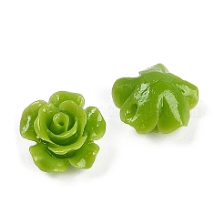 合成サンゴ刻まれたビーズ  染め  花  ミックスカラー  12x7mm  穴：1.3mm&nbsp;CORA-M001-06A