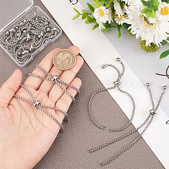10Pcs Adjustable 304 Stainless Steel Slider Bracelet/Bolo Bracelets Making&nbsp;STAS-BBC0001-63P
