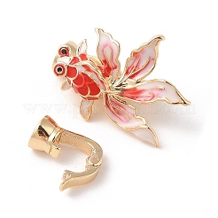 Brass and Enamel Fold Over Clasps&nbsp;KK-B100-046G