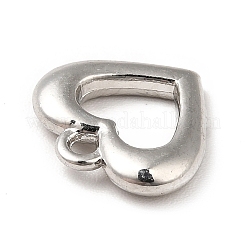 ラックメッキ合金チャーム  カドミウムフリー＆鉛フリー  ハートチャーム  プラチナ  11x11.5x2mm  穴：1.2mm&nbsp;PALLOY-K256-14P