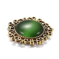 Hollow Retro Plastic Imitation Cat Eye Cabochons&nbsp;KK-Z004-01F-AG
