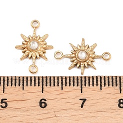 304 Stainless Steel Micro Pave Cubic Zirconia Connector Charm&nbsp;ZIRC-F147-02G-03