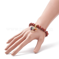 Natural Red Jasper Stretch Bracelet&nbsp;BJEW-JB08747-05