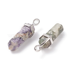 Natural Peace Jade Pointed Pendants&nbsp;G-M378-01P-A14