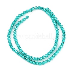 Baking Paint Electroplated Synthetic Non-magnetic Hematite Beads Strands&nbsp;G-H072-A01-01J