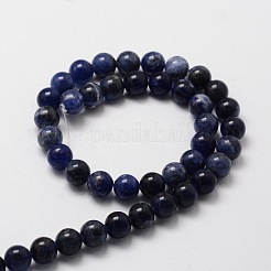 天然石ソーダライトラウンドビーズ連売り  4mm  穴：0.8mm  約85~90個/連  15インチ&nbsp;G-E329-4mm-39