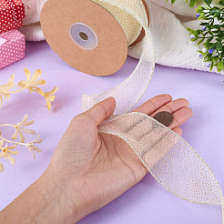 10 Yards Sparkle Polyester Glitter Ribbon&nbsp;OCOR-TAC0034-02A