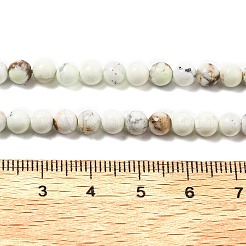 ナチュラルレモンターコイズ（ジャスパー）ビーズ連売り  ラウンド  5mm  穴：0.7~0.8mm  約84個/連  15.94''（40.5センチメートル）&nbsp;G-A262-A04-5mm