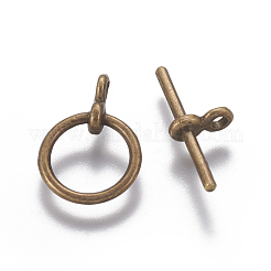合金マンテル  リング  アンティークブロンズ  リング：12x17x1mm  穴：1.5mm  バー：19x8x1mm  穴：1.5mm&nbsp;PALLOY-G131-02AB