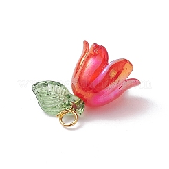 Flora Leaves & Lily flower Charms&nbsp;PALLOY-JF02541-01
