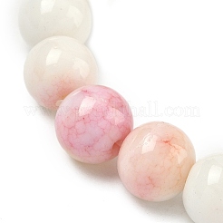 10mm 不透明クラックルガラスビーズストレッチブレスレット（女性用）  甘露  内径：2-1/8インチ（5.5cm）&nbsp;BJEW-PH01823-04