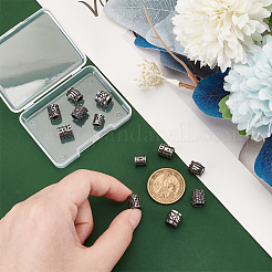 12Pcs 6 Styles Column 304 Stainless Steel European Beads&nbsp;STAS-UN0059-94