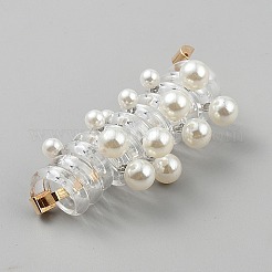 TPU & Zinc Alloy Rose Flower Braided Phone Cord Hair Ties&nbsp;OHAR-WH0014-09A