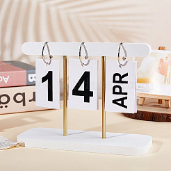 Wood Flip Perpetual Desk Calendar&nbsp;DJEW-WH0039-83B