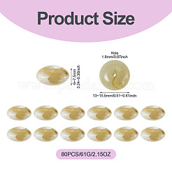80Pcs 61G Acrylic Imitation Gemstone Beads&nbsp;MACR-TADJ0001-10G