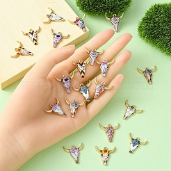20Pcs 10 Styles Printed Alloy Pendants&nbsp;ENAM-YW0003-86