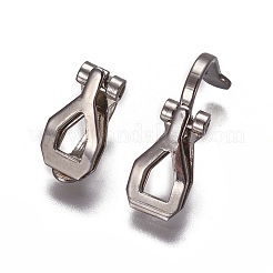 真鍮製クリップ式イヤリングパーツ  ステンレス鋼色  12.5x6x8.5mm&nbsp;KK-F785-01P