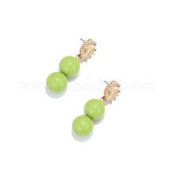 Alloy Resin Flower Stud Dangle Earrings for Women&nbsp;WG8B047-01