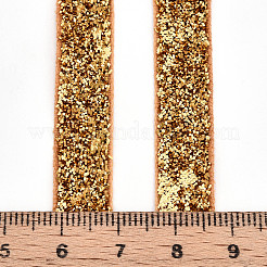 グリッタースパークルリボン1ロール  ポリエステル＆ナイロンリボン  ダークチソウ  3/8インチ（9.5~10mm）  約50ヤード（45.72m）/ロール&nbsp;SRIB-AR0001-16C
