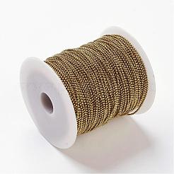 アイアン製ボールチェーン  ハンダ付け  ニッケルフリー  スプールで  アンティーク黄金  1.5mm  約328.08フィート（100m）/ロール&nbsp;CH-ZX003-AG-NF