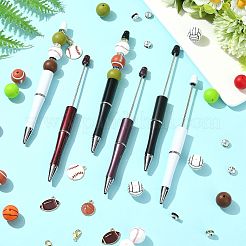 DIY ビーズペンセット  ABSプラスチックボールペンとボールペンリフィルを含む  シリコン＆真鍮ラインストーンスペーサービーズ  合金カニカンとエナメルペンダント  ミックスカラー  ペン：148x11.5~12mm  4スタイル  2個/スタイル  8pc&nbsp;DIY-FS0009-30