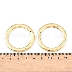 Ring Brass Spring Gate Rings&nbsp;KK-C162-016G