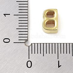 304ステンレスペンダント  24KGP本金メッキ  文字B  8x5.5x4mm  穴：1.4mm&nbsp;STAS-S137-01G-B