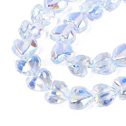 Electroplate Transparent Glass Beads Strands&nbsp;EGLA-N056-01A-02