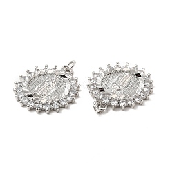 Brass Micro Pave Cubic Zirconia Pendants&nbsp;KK-E068-VB090