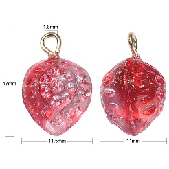 50Pcs Transparent Spray Painted Glass Pendants&nbsp;GLAA-CJ0002-23