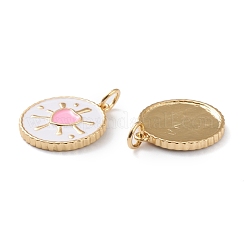Real 18K Gold Plated Brass Enamel Pendants&nbsp;ZIRC-Z008-11