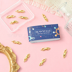 10Pcs Rack Plating Brass Fold Over Clasps&nbsp;KK-SC0006-67G