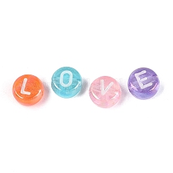 AB Color Plating Transparent Acrylic Beads&nbsp;TACR-Q013-04