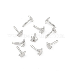 星型真鍮ヘッドピン  おばけ魔女のバロックパール作りに  プラチナ  5mm  ヘッド：3.5x3.5mm&nbsp;LS-KK-U051-02P-02