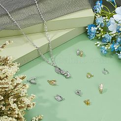 16Pcs 8 Style Brass Micro Pave Cubic Zirconia Ice Pick Pinch Bails&nbsp;ZIRC-FH0001-32