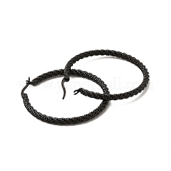 304 Stainless Steel Twist Rope Hoop Earrings for Women&nbsp;EJEW-C011-02EB