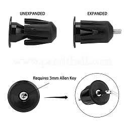 Aluminum Alloy Bike Handlebar Stopper&nbsp;AJEW-GF0002-29B