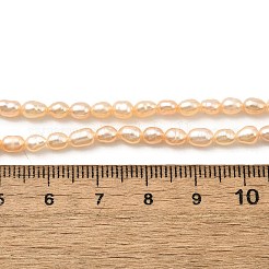天然養殖淡水パールビーズ連売り  ライス  グレード3 A  ナバホホワイト  2.8~3.2mm  穴：0.5mm  約70~71個/連  13.98''（35.5センチメートル）&nbsp;PEAR-I007-01L-03