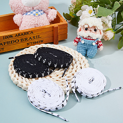 4 Pairs 2 Colors Polyester Flat Shoelaces&nbsp;FIND-FH0012-24