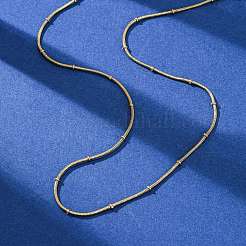1.2mm 304ステンレススチール製サテライトチェーンネックレス  14KGP本金メッキ  17.13インチ（43.5cm）&nbsp;NJEW-T016-21A-G
