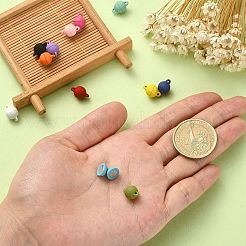 12セット12色スプレー塗装合金マグネットクラスプ  カドミウムフリー＆ニッケルフリー＆鉛フリー  ラウンド  ミックスカラー  12x8x8mm  穴：1.4mm  1セット/色&nbsp;PALLOY-CJ0002-30