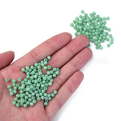 6/0 Imitation Jade Glass Seed Beads&nbsp;SEED-N004-006-15